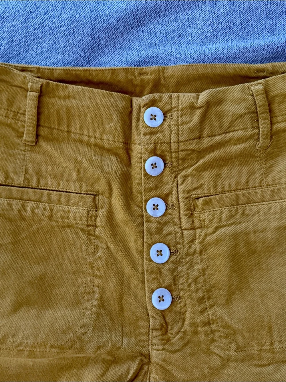 Free People Mustard High Rise Utility Ankle Pants Size  6